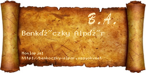 Benkóczky Alpár névjegykártya